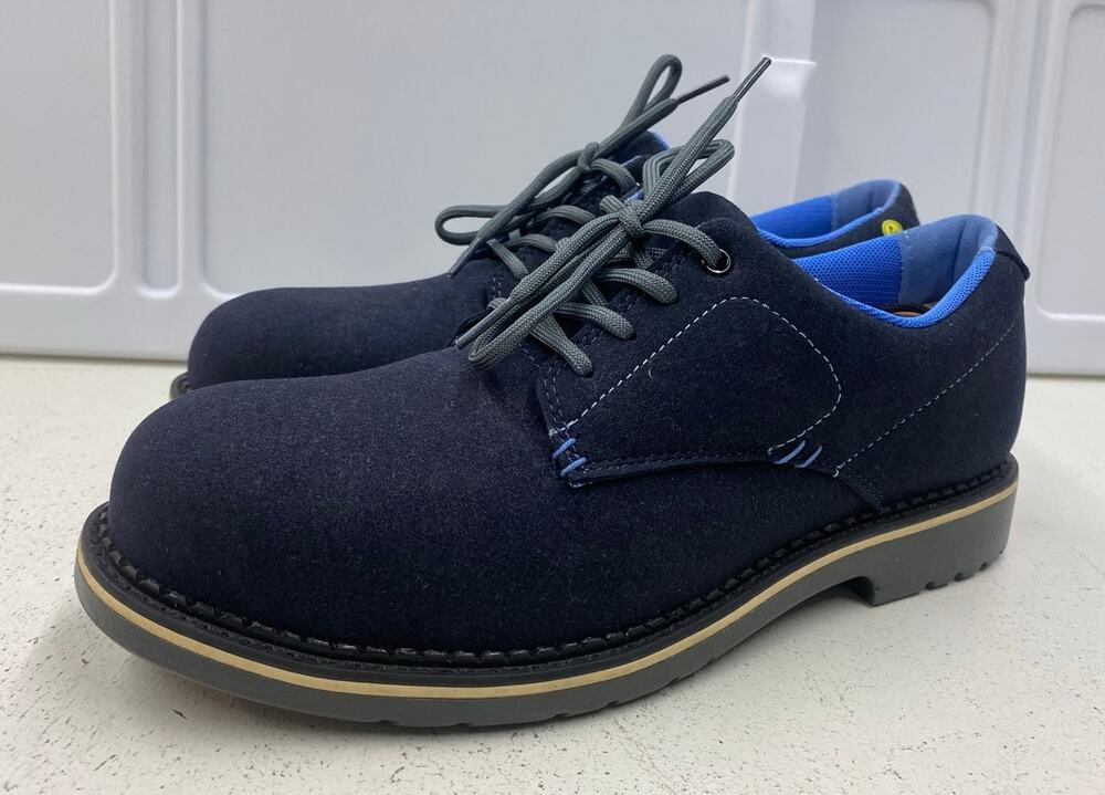 Uvex 1 Business S3L FO SR suede leather Oxford steel toe safety shoes 42 (US 9)